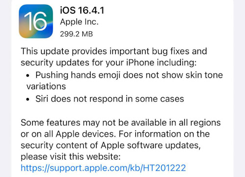IOS 16.4.1 Update 1